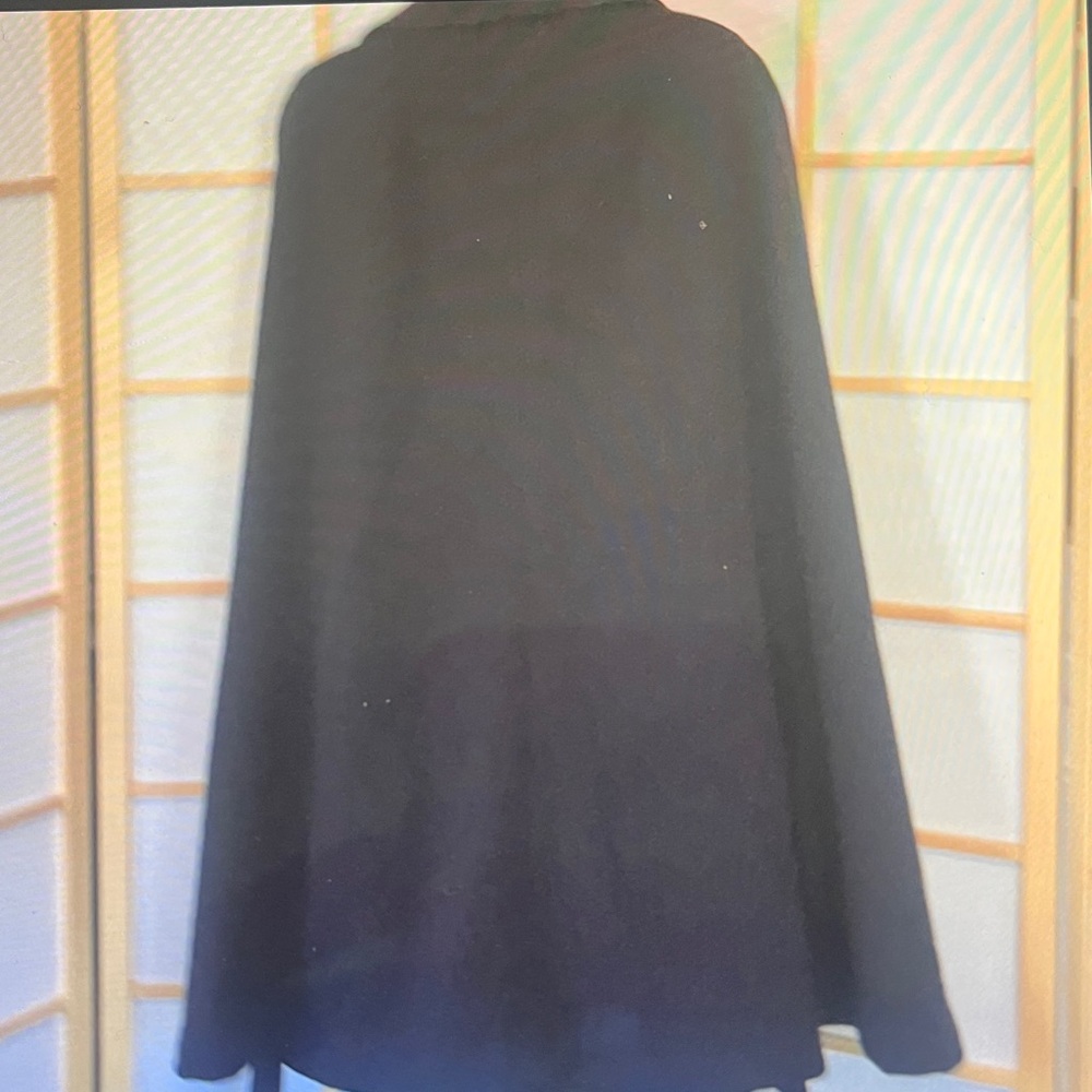 Banana Republic Black Wool Cape - Picture 10 of 12